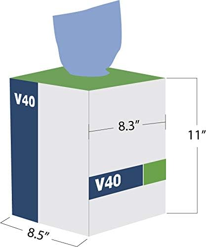 TaskBrand N-V040CGB Blue V40 Value Series Center Pull Wiper Sheets, All-Purpose - Image 6