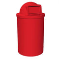 55 Gallon Circle 100% Recycled Plastic Heavy Duty Outdoor Trash Can by SturdyEssentials