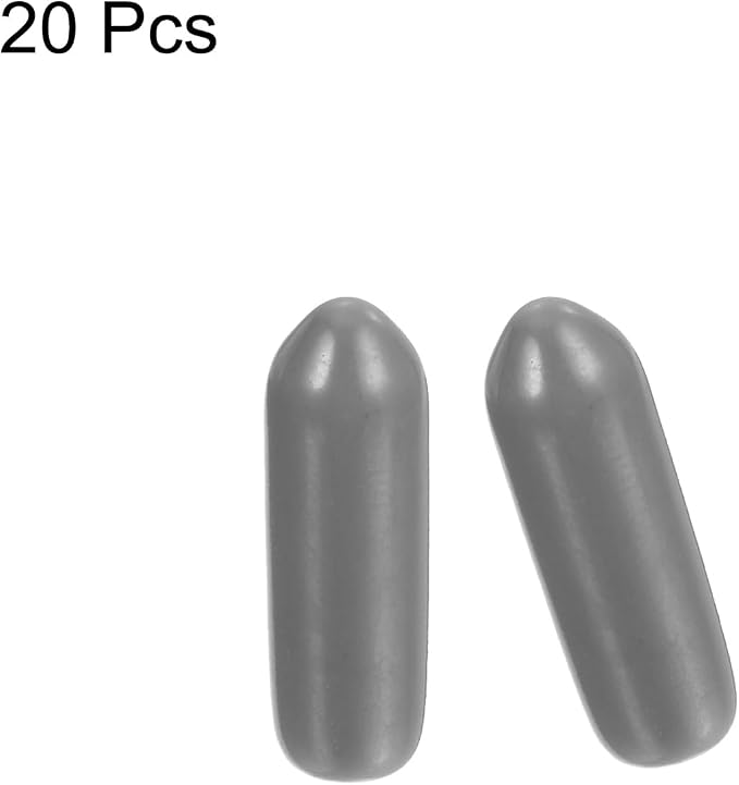 uxcell 20pcs Rubber End Caps Protective Caps 3.5mm ID Vinyl PVC Round Tube Bolt - Image 2