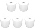Labasics 5-Pack 8# Single-Hole Silicone Stoppers, Durable and Reusable Silicone by Labasics