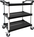 Plastic Utility Cart with Anti-Tangle Wheels, Solid Armrests, 350 Lbs Heavy by Unknown