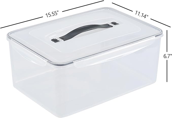 4-Pack 14.5 L Food Sealed Storage Container, Plastic Boxes - Image 4