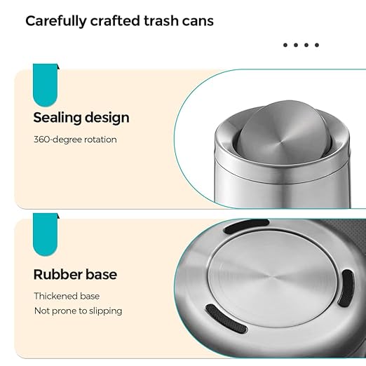 2.1 Gallon Bathroom Trash can - Image 4