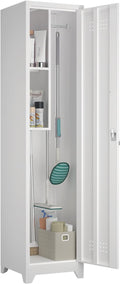 Slim Broom Storage Cabinets, Metal Cabinet by STEELIST