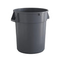 32 Gallon Gray Round Commercial Trash Can by Krollen+Industrial