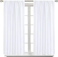 BGment Rod Pocket White Curtains 40 Inches Length by BGment