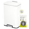 EKO Madison Matte White 50 Liter/13.2 Gallon Step Trash Can by EKO