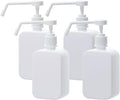 Pump Bottles Dispenser 16.9oz/500ml, 4 Pack Empty Plastic Hand Soap Shampoo by Uceoo