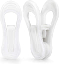 Tinfol White Plastic Hanger Clips, 50 Pack Hanger Clips- Strong Pinch Grip by Tinfol
