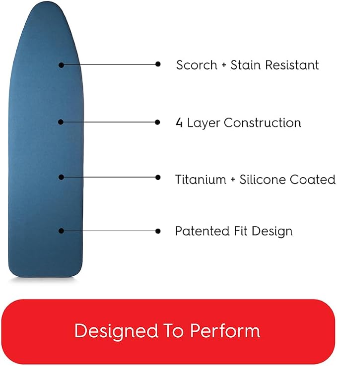TIVIT Ironing Board Cover 18 x 57, Made in Italy. Performance Grade Titanium - Image 3