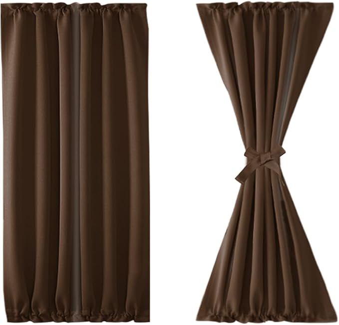 DWCN French Door Curtains – Rod Pocket Thermal Blackout Curtain - Image 7