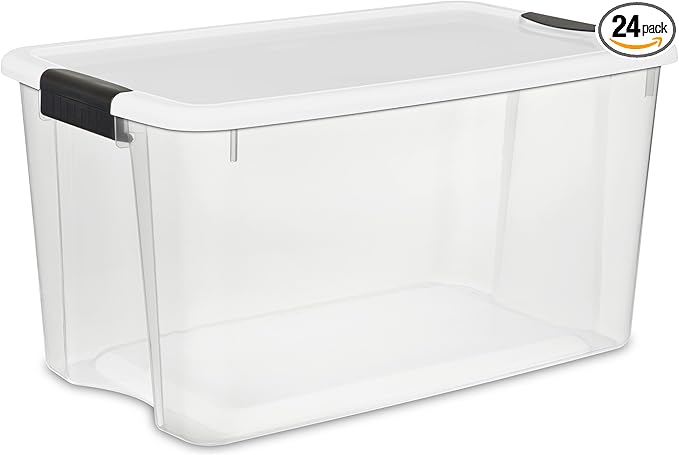 Sterilite 24-Pack Ultra Latching Box, Storage Bins by Sterilite