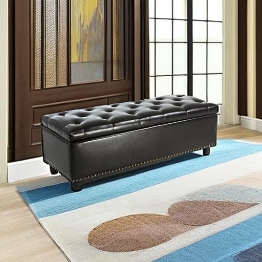 BELLEZE 47" Storage Ottoman, Storage Bench - Image 6