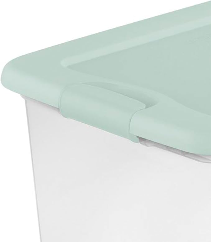 Sterilite 12 Pack Latching Box, 64 Quart, Mindful Mint - Image 8