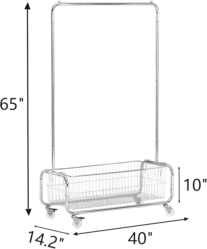 Garment Rack With Storage Baskets, Clothing Rack - Image 3