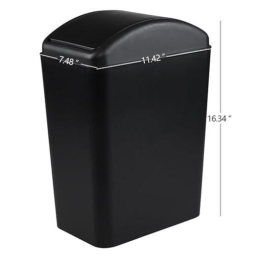 3-Pack 4.5 Gallon Plastic Trash Can - Image 2