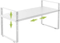 Expandable Cabinet Shelf Organizer Rack, Stackable Kitchen Counter Storage by Acorss-Star