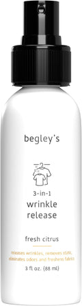 Begley's 3-in-1 Wrinkle Remover, Quick Fix Wrinkle Release, Static Cling Remover by Begleys