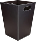 KINGFOM Classic Pu Leather Trash Can Wastebasket, Garbage Container Bin by KingfomLeatherHomeOfficeDecor