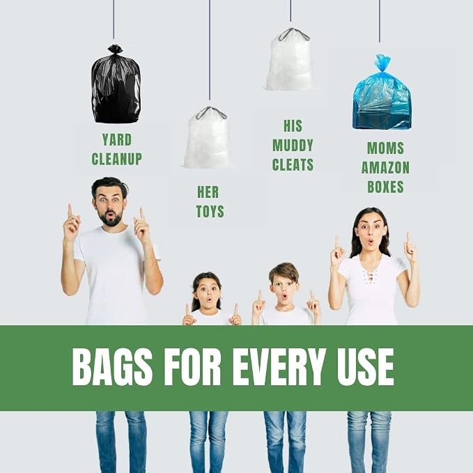 Plasticplace 64-65 Gallon Recycling Trash Bags - Image 6