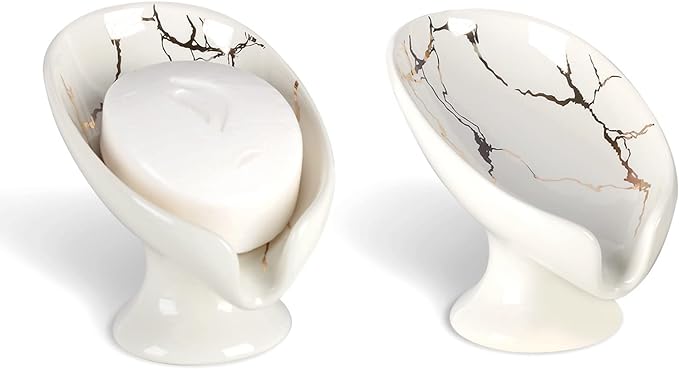 Soap Dish Set, Self Draining Bar Soap Holder by ANTISSHOME