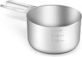 1PCS 1Cup Single Measuring Cup, Stainless Steel Measure Scoop, Metric and US by BERYLER
