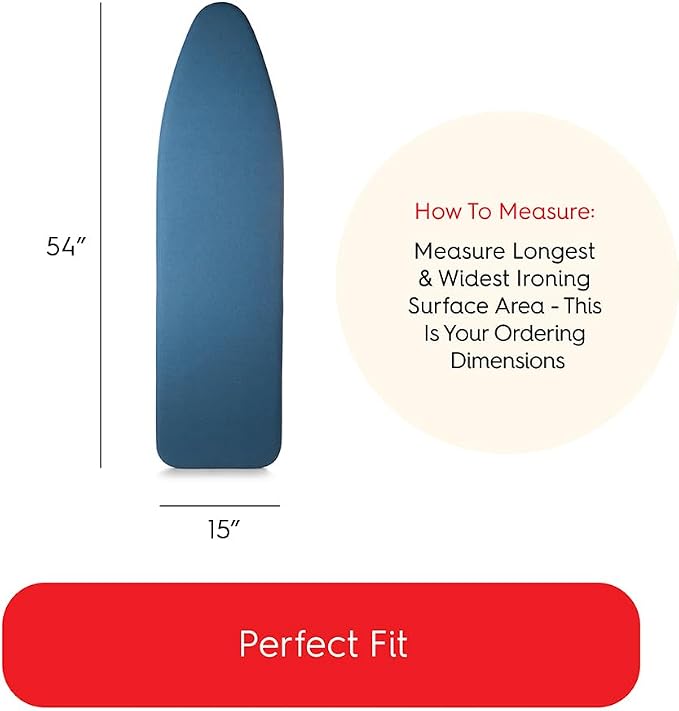 TIVIT Ironing Board Cover 15 x 54, Performance Grade Titanium Coated Pro Grip - Image 3
