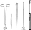 5 in 1 Candle Accessory Set, Candle Wick Trimmer Cutter, Candle Wick Dipper by HEYLOURB