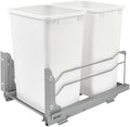 Rev-A-Shelf Double Trash Can Under Kitchen Cabinets Pullout, 35 Quart 8.75 by Rev-A-Shelf