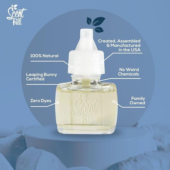 Scent Fill 100% Natural Vanilla Peppermint Plug in Air Freshener, Scented Oil - Image 8