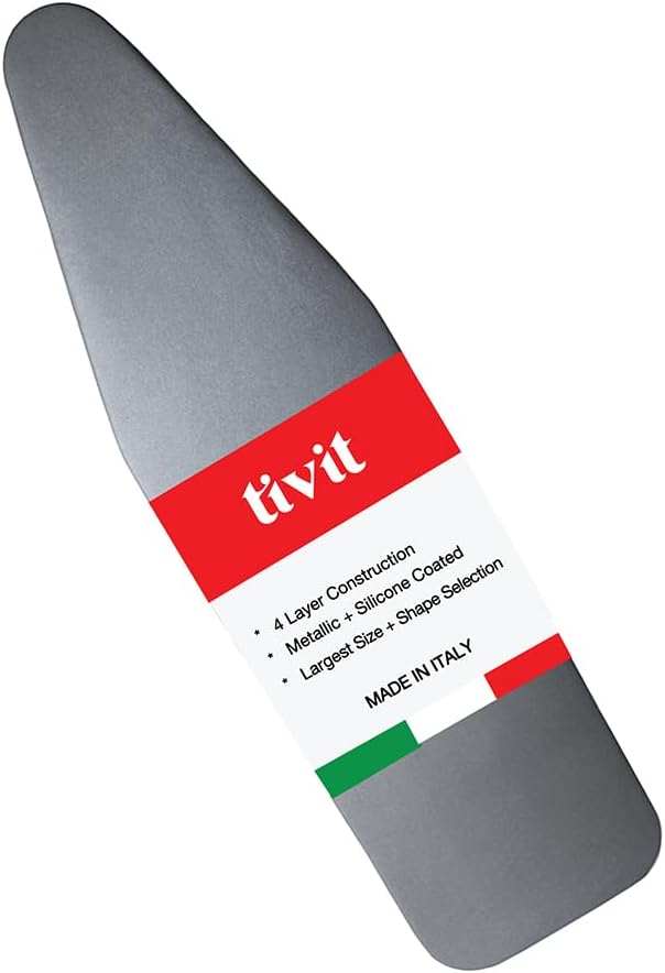 TIVIT Ironing Board Cover 13 x 30, Made in Italy. Pro Grip Pad Covers w/3 by TIVIT