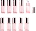 10 Pack Glass Essential Oil Roller Bottles, 5ml Pink Roller Bottles by YORROR