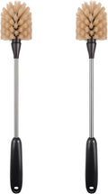 2 Pack Water Bottle Brush, 15-inch Long Handle Cleaning Brush, Kitchen Scrubber by AIOUIERSCN