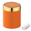 Mini Trash Can with Lid, Desktop Small Trash Can Recycling Bin Cute Metal by Mbillion