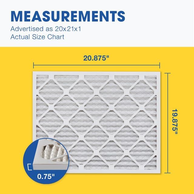 Aerostar 20x21x1 MERV 11 Pleated Air Filter, AC Furnace Air Filter, 6 Pack - Image 2