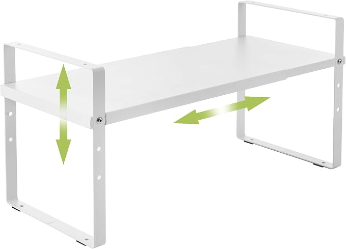 Expandable Cabinet Shelf Organizer Rack, Stackable Kitchen Counter Storage by Acorss-Star
