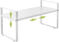 Expandable Cabinet Shelf Organizer Rack, Stackable Kitchen Counter Storage by Acorss-Star