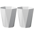 Small Bathroom Trash Can 2 Pack Garbage Can 1.8 Gallon Waste Basket by FocusesonthehomeFurnishing