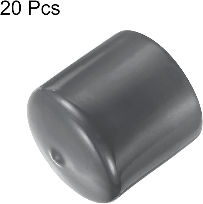 uxcell 20pcs Rubber End Caps 49mm ID Vinyl Round Tube Bolt Cap Cover Thread - Image 2