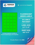 Premium Label Supply Bright Neon Color Fluorescent Sticker Labels by PremiumLabelSupply