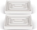 2 Pack Diatomite Soap Trays, Fast Drying Stone Soap Dishes, Natural by SlowSLog