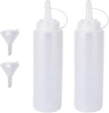 2 Pack 8oz Plastic Sauce Bottle Squeeze Squirt by Katfort