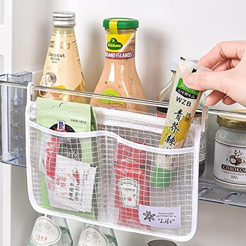 3PCS Refrigerator Door Organizer Set, Fridge Hanging Mesh Bag - Image 3