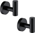 TASTOS Matte Black Bathroom Towel Coat Hook Stainless Steel, 2 Pack Robe by TASTOS