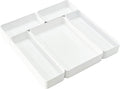 RAUVOLFIA Plastic Stackable Office Desk Drawer Organizers, Small Makeup Vanity by RAUVOLFIA