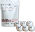 Lavender Scented Wool Dryer Balls – 6 XL Pack – Natural Fabric Softener by MsWool