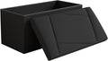 Folding Storage Ottoman Bench, 30 Inches Storage Chest, End of Bed Bench by Unknown