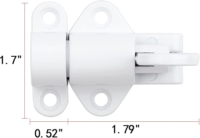 3 Packs Self-Closing Latches，White Spring Door Lock，Resilient Bolt Latch - Image 2