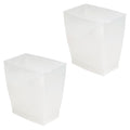 iDesign Small Rectangular Bathroom Trash Set of 2 Waste Can by iDesign
