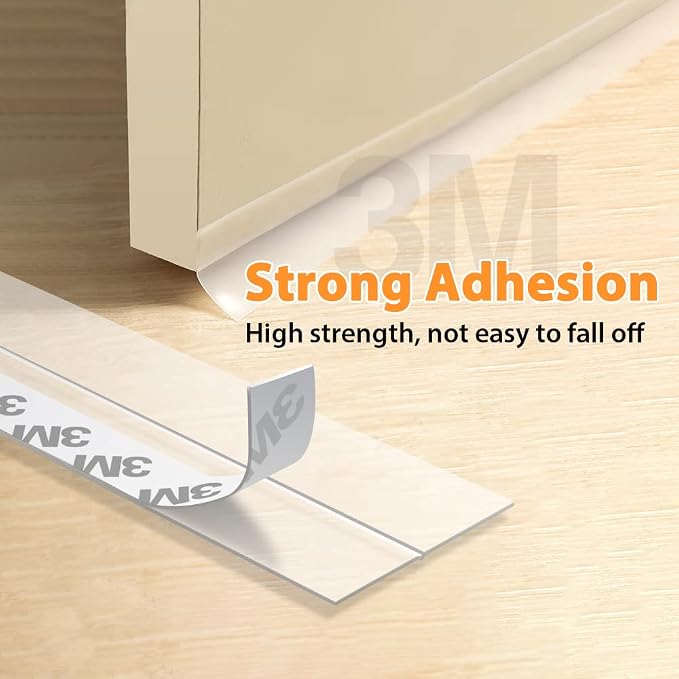 28.9 Ft Weather Stripping Door Seal Strip Tape, Silicone Door Draft Stopper - Image 3